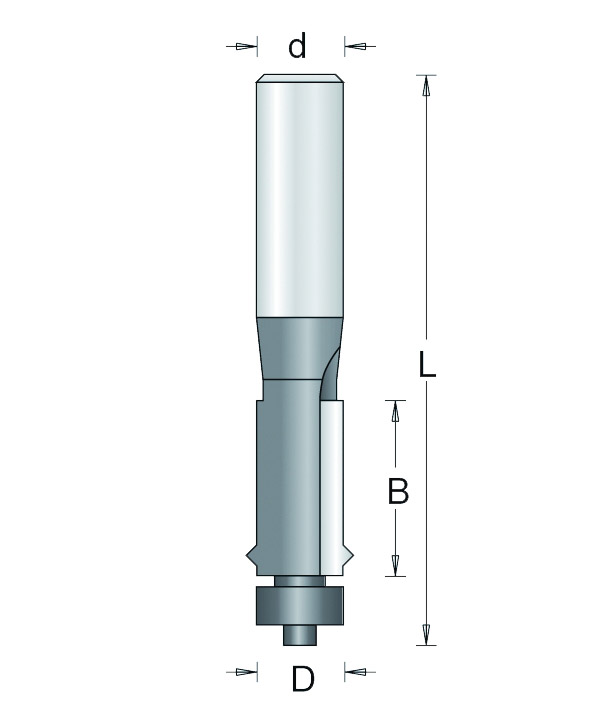 280-8 HM Kantenfrees met V-Groef 12,7mm d=8